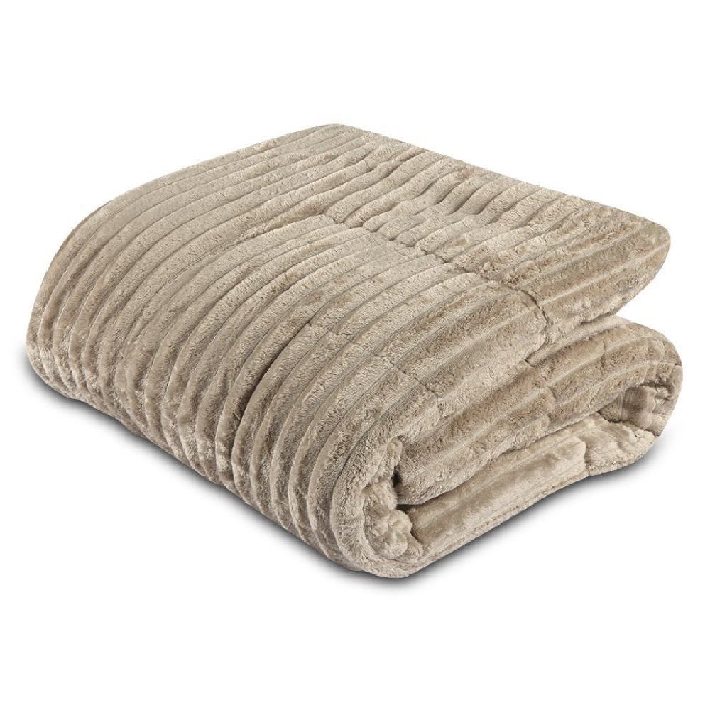 Edredom Queen 100% Poliéster Premier Canelado Havan Casa - Bege