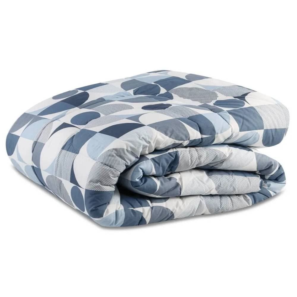 Edredom Queen Percal 200 Fios Buona Fortuna - Lorenzo Azul