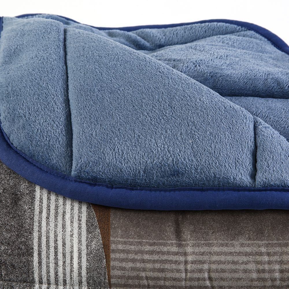 Edredom Queen Dupla Face 100% Poliéster Napoli Havan Casa - Davi Azul 