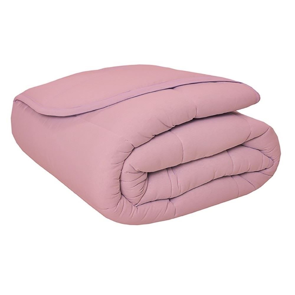 Edredom Queen Malha Dupla Face Havan Casa - Rosa Make