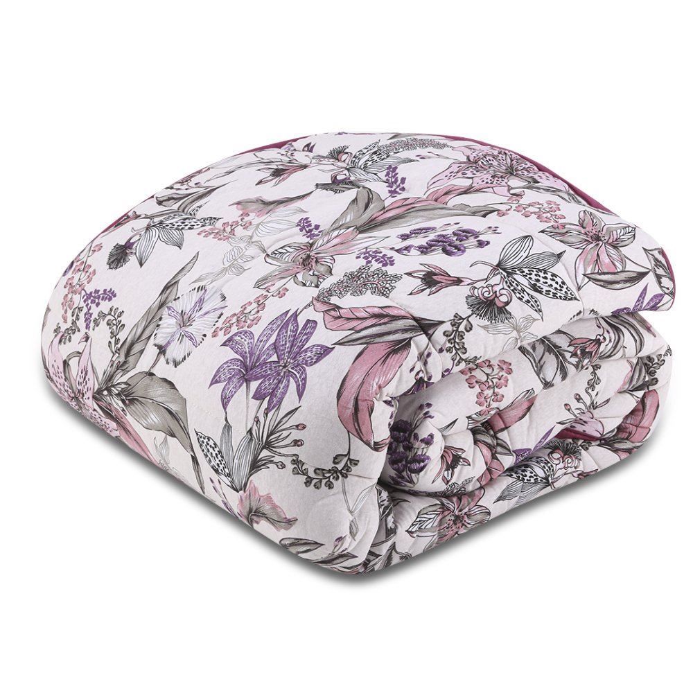  Edredom Queen 100% Algodão Malha Havan Casa 1 Peça - Ivy Fúcsia