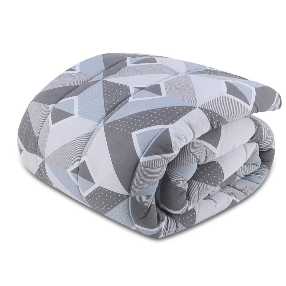  Edredom Queen 100% Algodão Malha Havan Casa 1 Peça - Bruce Cinza