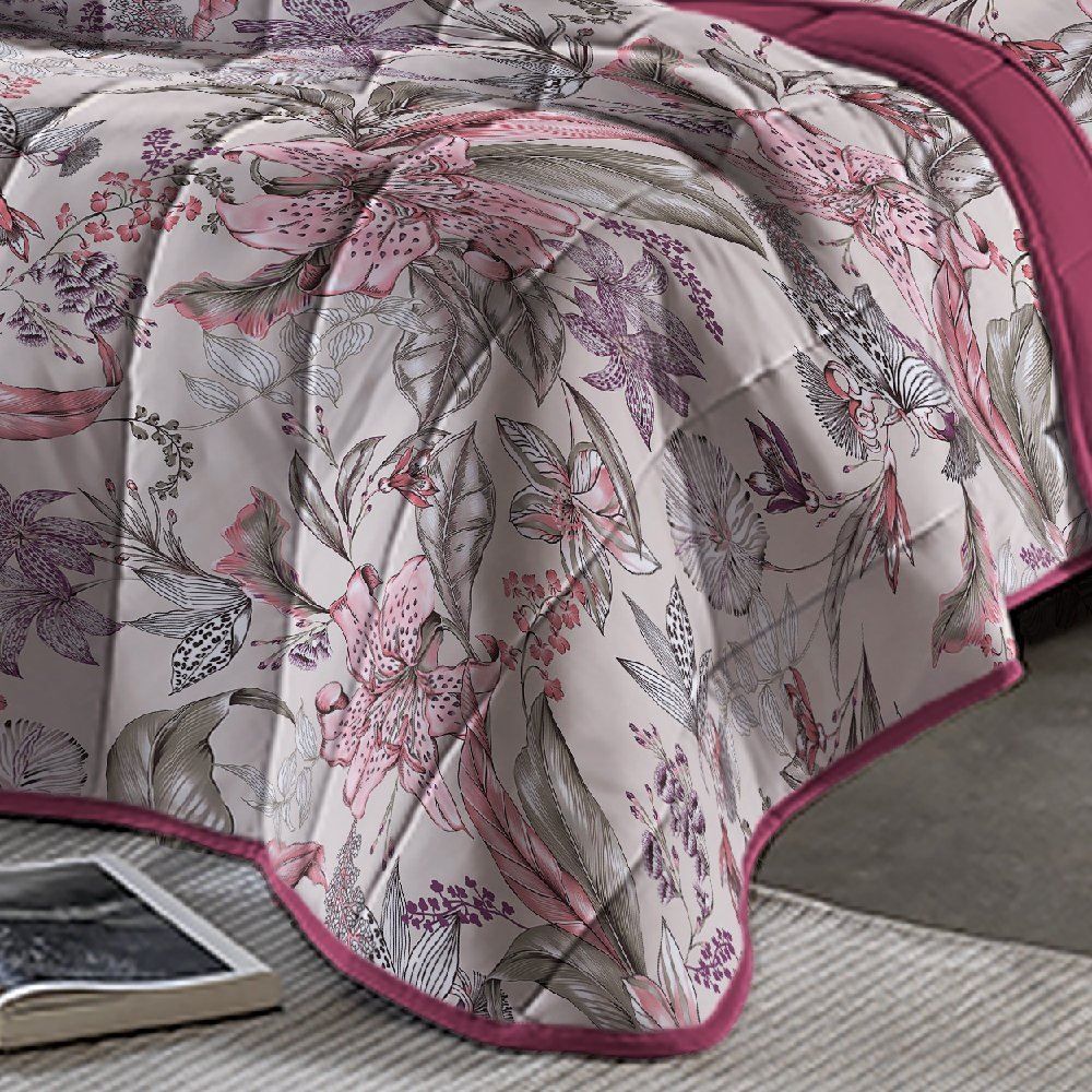  Edredom Queen 100% Algodão Malha Havan Casa 1 Pç - Ivy Fúcsia