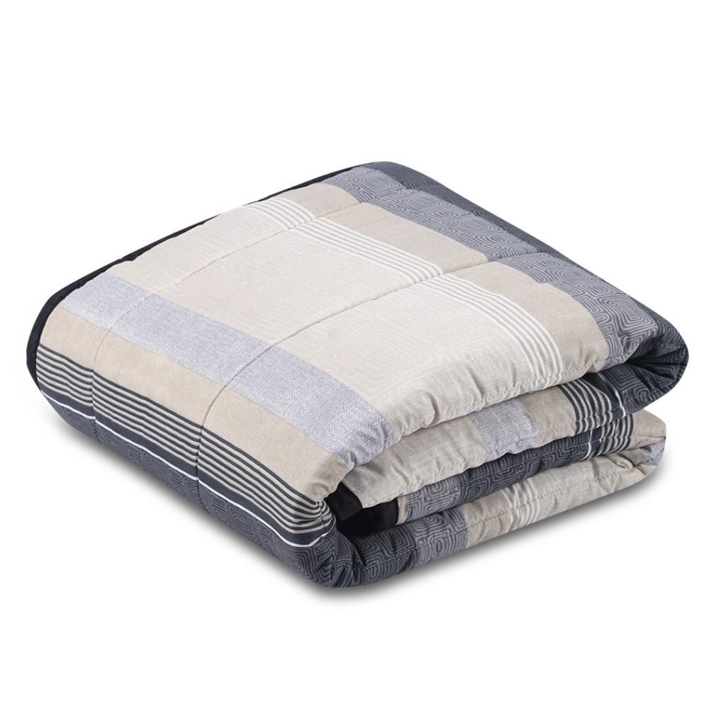 Edredom Queen Plush E Dupla Face Napoli Havan Casa - Geométrico Cinza