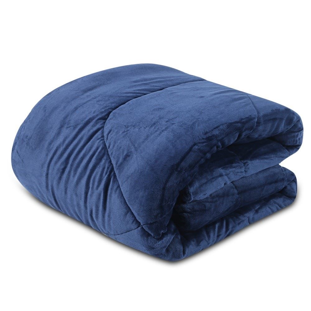 Edredom Queen Plush Inove Provence Havan Casa - Azul Mariner