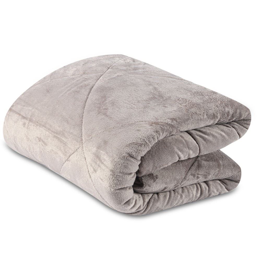 Edredom Queen Plush Inove Provence Havan Casa - Taupe