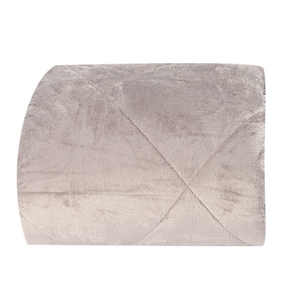 Edredom Queen Plush Inove Provence Havan Casa - Taupe
