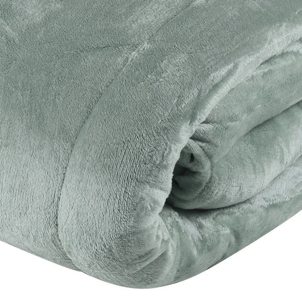 Edredom Solteiro 100% Poliéster Plush Provence Havan Casa - Verde