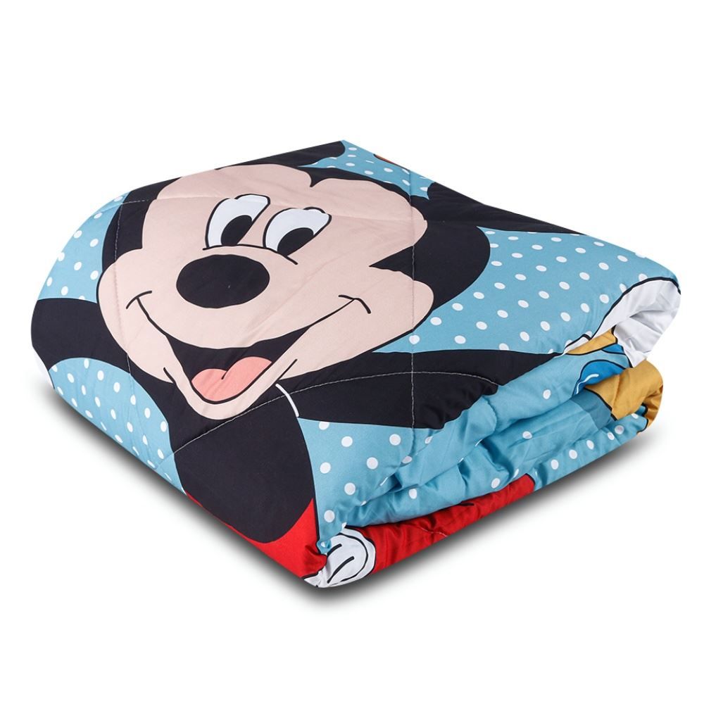 Edredom Solteiro Disney 100% Poliéster Plush Hedrons - Mickey Home