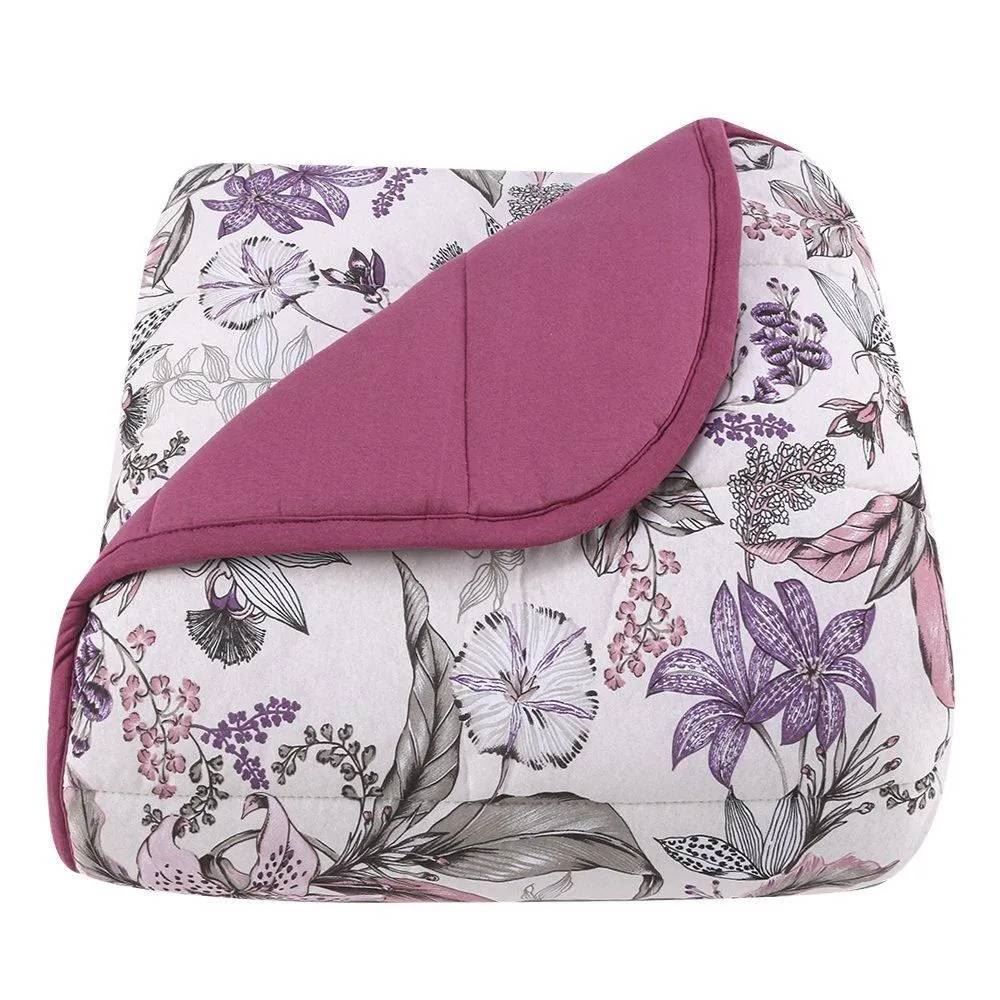 Edredom Solteiro 100% Algodão Malha Havan Casa - Ivy Fúcsia