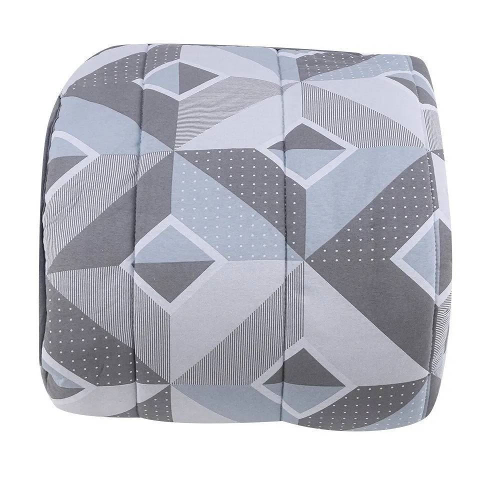 Edredom Solteiro 100% Algodão Malha Havan Casa - Bruce Cinza