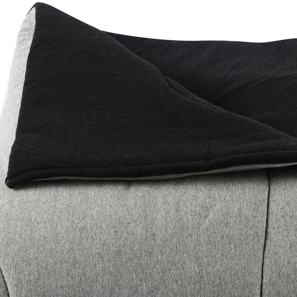 Edredom Solteiro De Malha Urban Confort Havan Casa - Cinza Preto