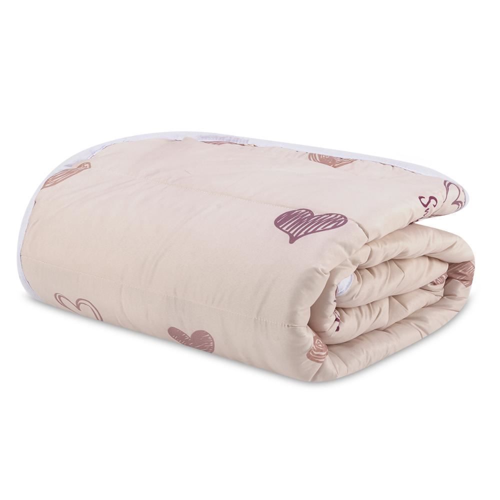 Edredom Solteiro Microfibra 100% Poliéster Kids Solecasa - Coração Rosa