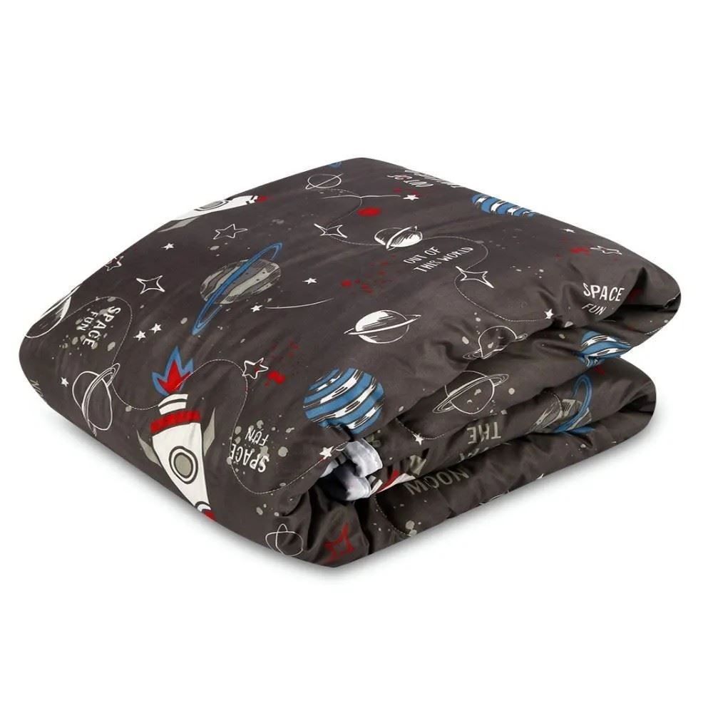 Edredom Solteiro Microfibra 100% Poliéster Kids Solecasa - Space