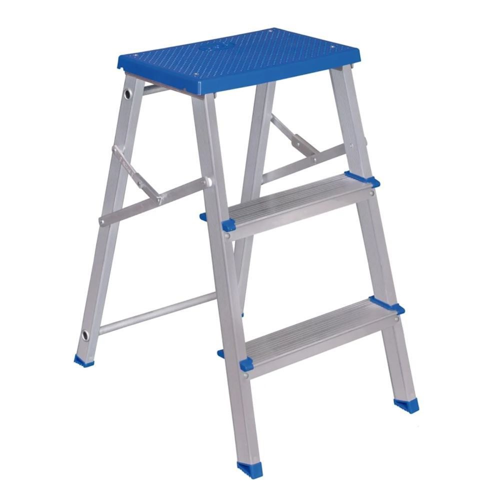Escada Banqueta De Alumínio Mor - Prata
