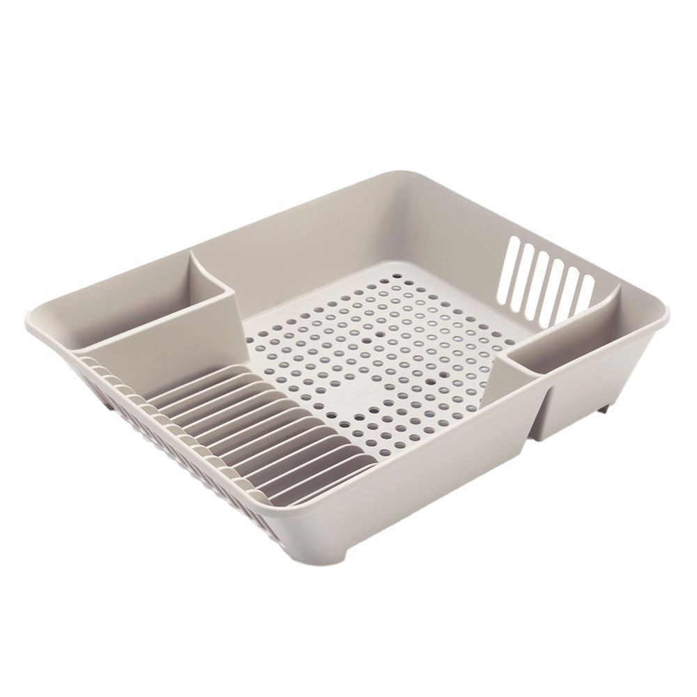 Escorredor  De Louças Em Plástico Basic Coza 45Cm - Bege