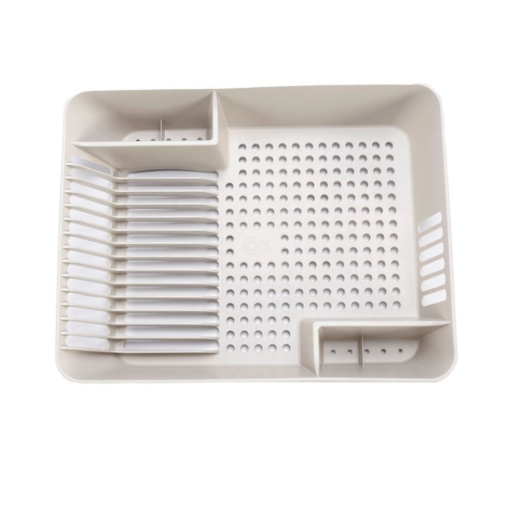 Escorredor  De Louças Em Plástico Basic Coza 45Cm - Bege