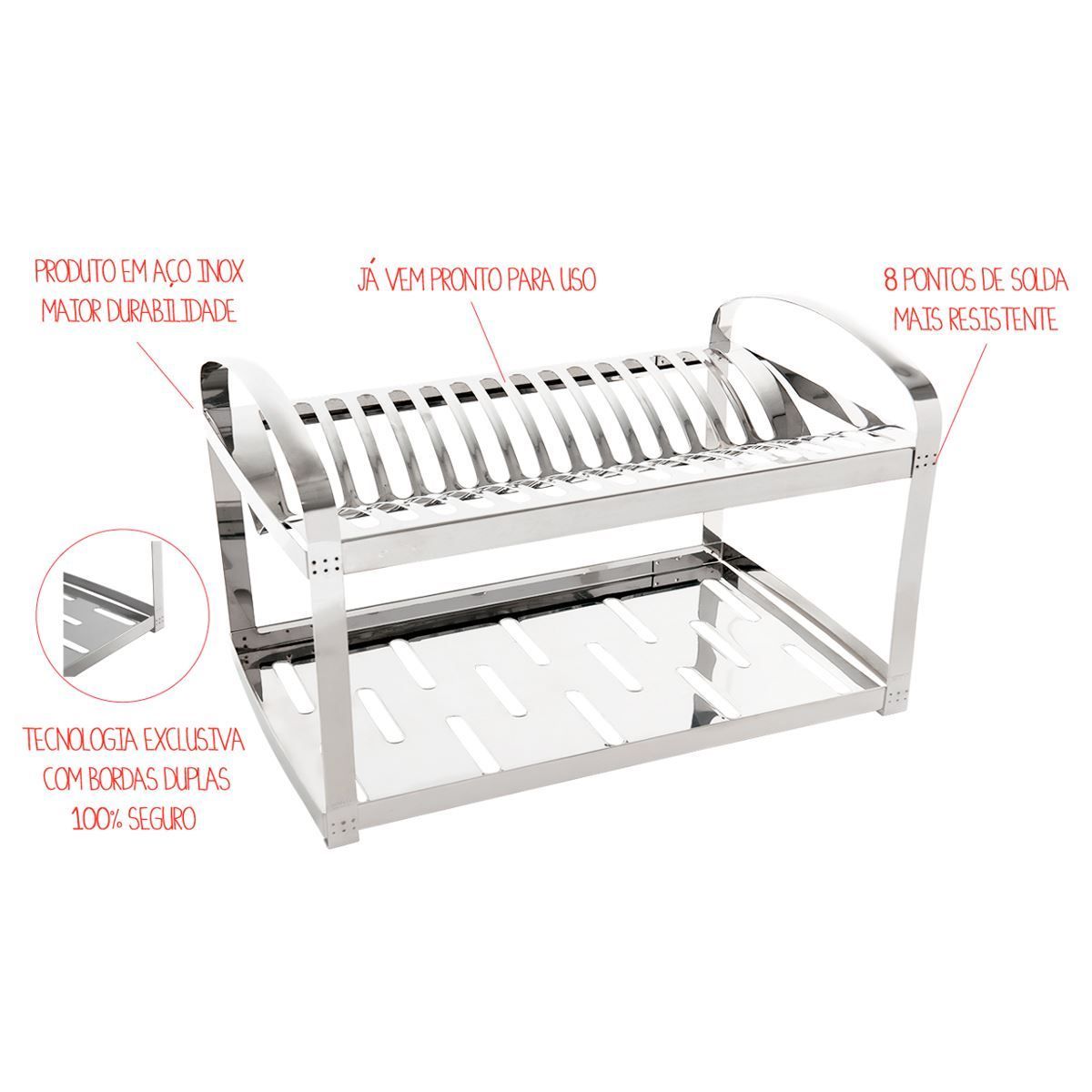 Escorredor De Louças Brinox 16 Pratos - DIVERSOS