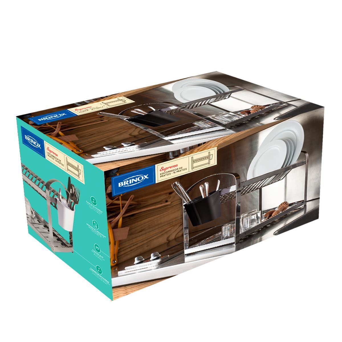 Escorredor De Louças Brinox 16 Pratos - DIVERSOS