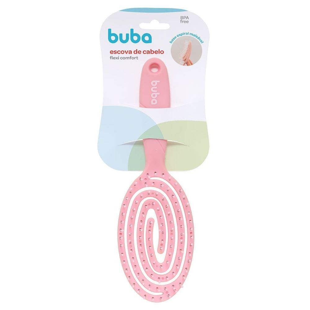 Escova De Cabelo Buba - Rosa Claro