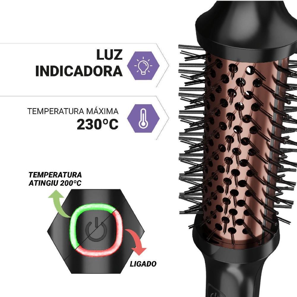 Escova Modeladora Philco Bivolt Revestimento Cerâmica Pec17a