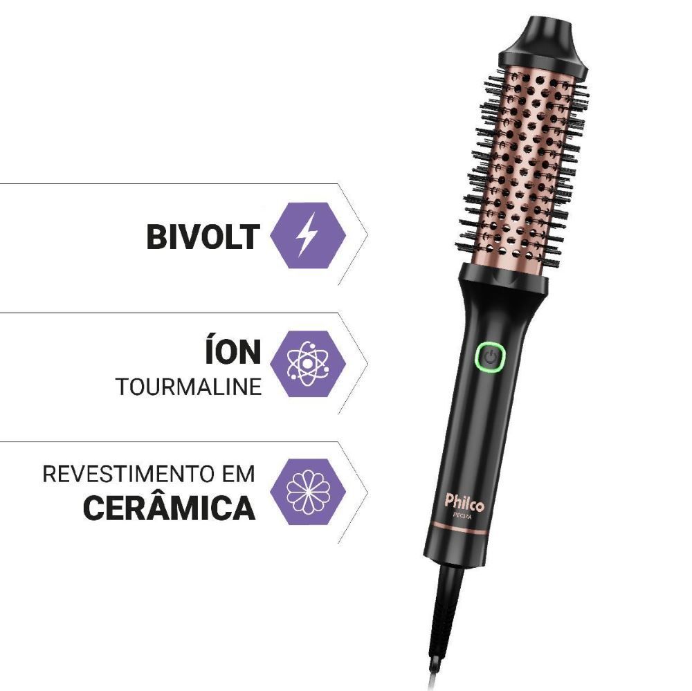 Escova Modeladora Philco Bivolt Revestimento Cerâmica Pec17a