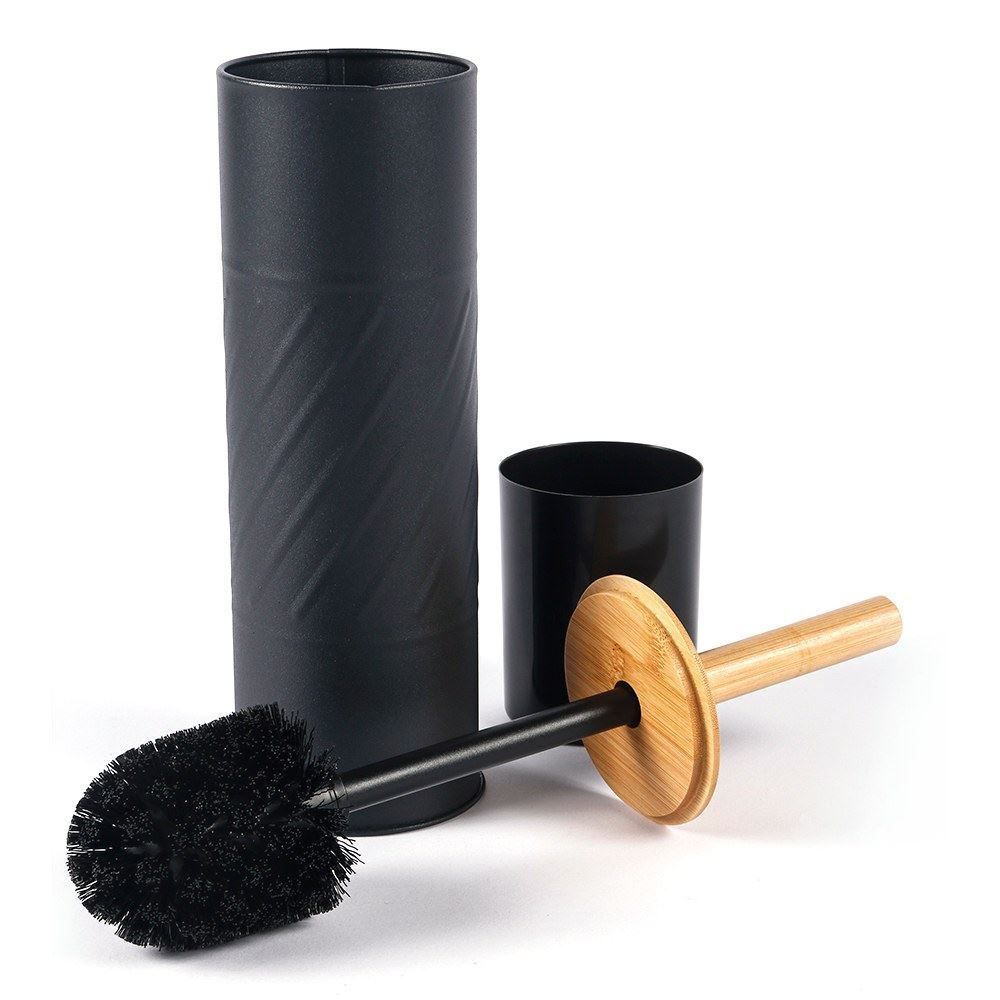 Escova Sanitária Com Tampa Kaybee - Preto