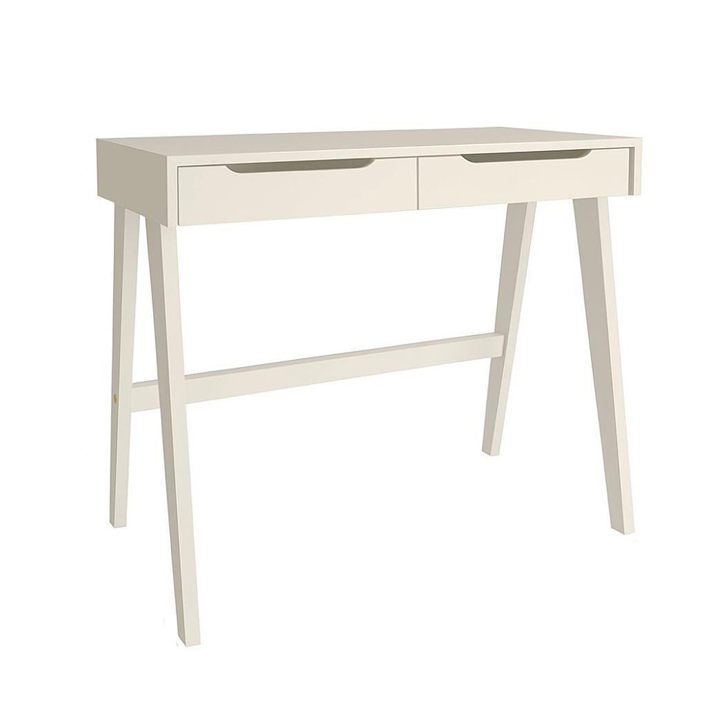 Escrivaninha Em Mdf Com 2 Gavetas 90X45 Cm Havan Casa - Off Wite