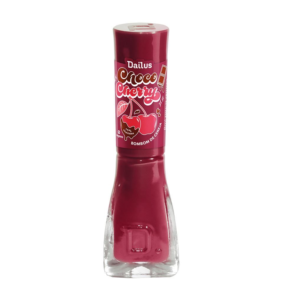 Esmalte Cremoso Dailus Choco Cherry 8Ml - BOMBOM DE CEREJA
