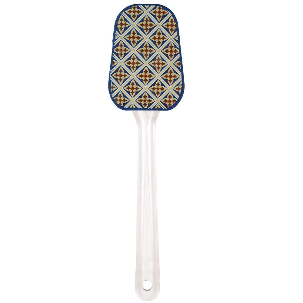 Espátula De Silicone Estampada 25Cm Solecasa - Azul Losango
