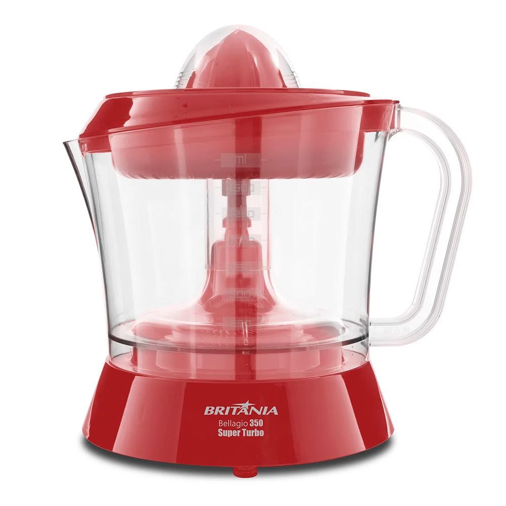 Espremedor de Frutas Britânia Bellagio 350 Turbo Vermelho