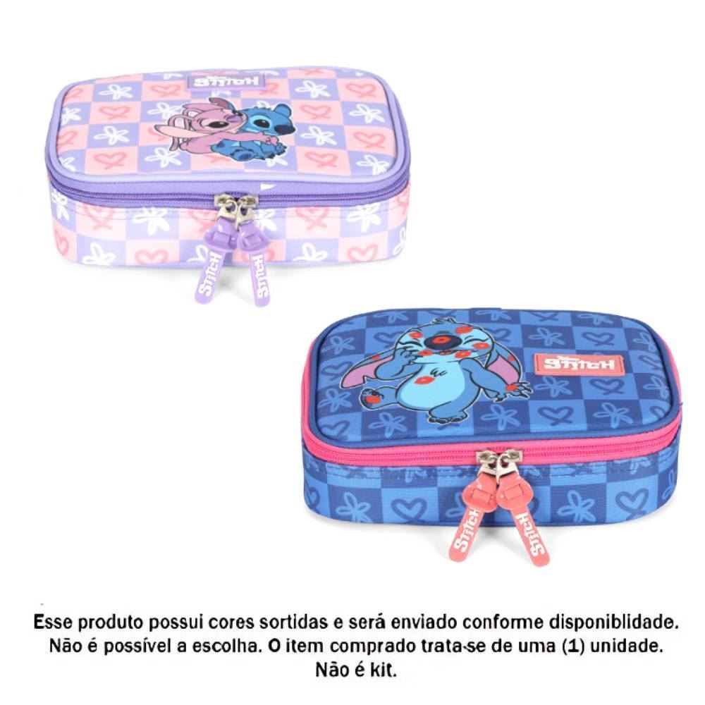Estojo Box Juvenil Stitch Luxcel - Retangular