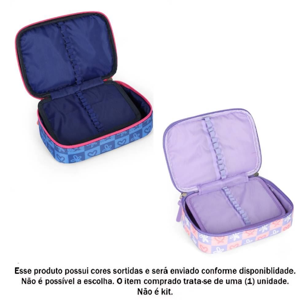 Estojo Box Juvenil Stitch Luxcel - Retangular