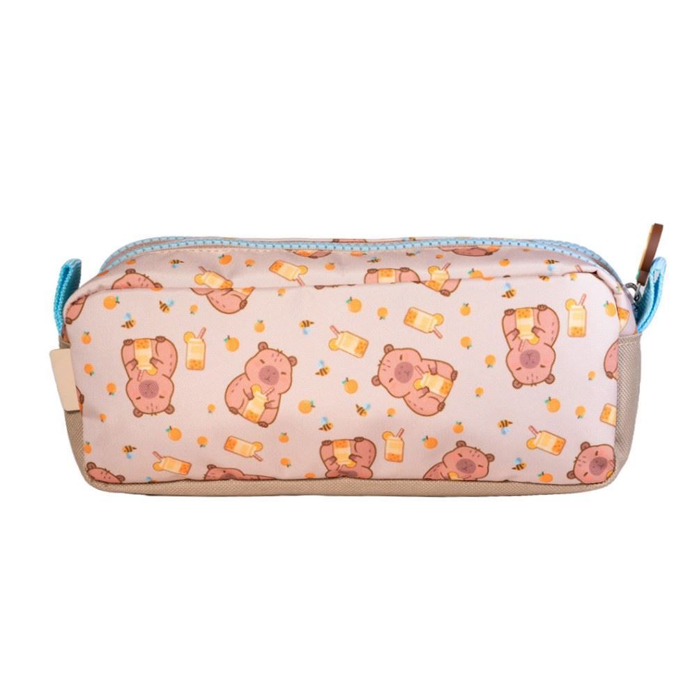 Estojo Duplo Infantil Brownie Capivara Xeryus - Marrom