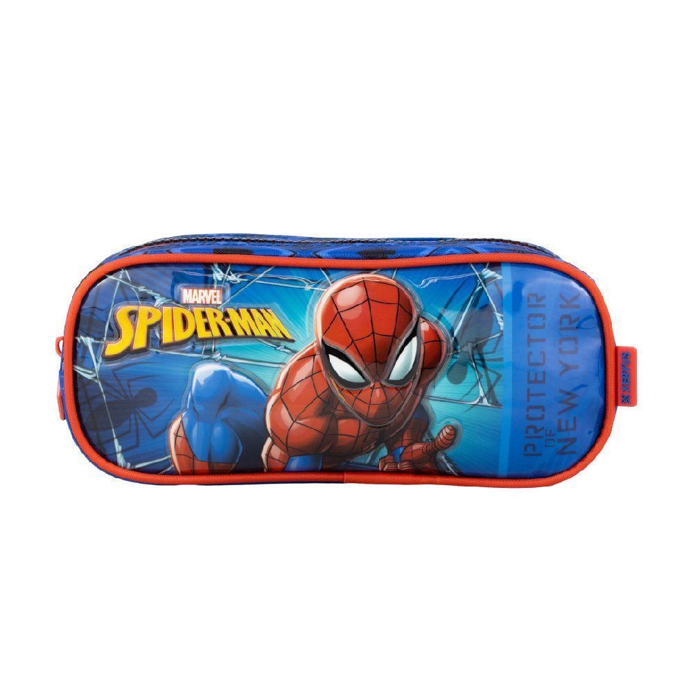 Estojo Duplo Infantil Homem Aranha Xeryus - Azul