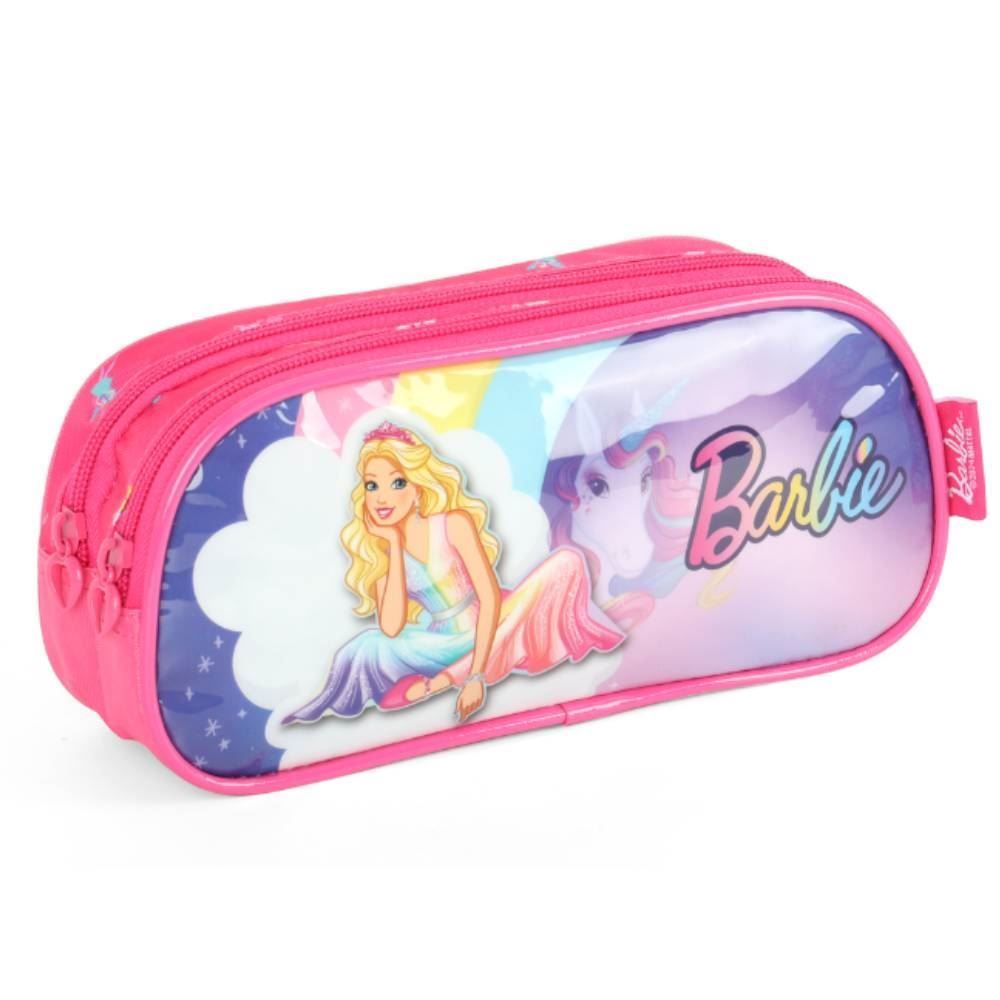 Estojo Duplo Infantil Luxel Barbie - Sortido