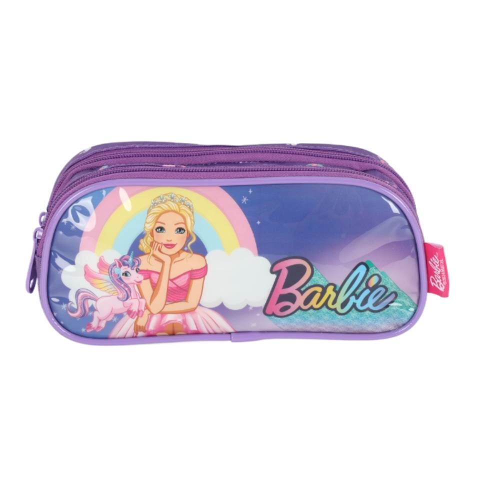 Estojo Duplo Infantil Luxel Barbie - Sortido