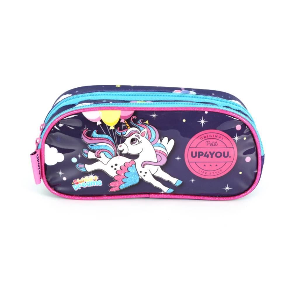 Estojo Duplo Infantil Luxel Unicórnio - Sortido