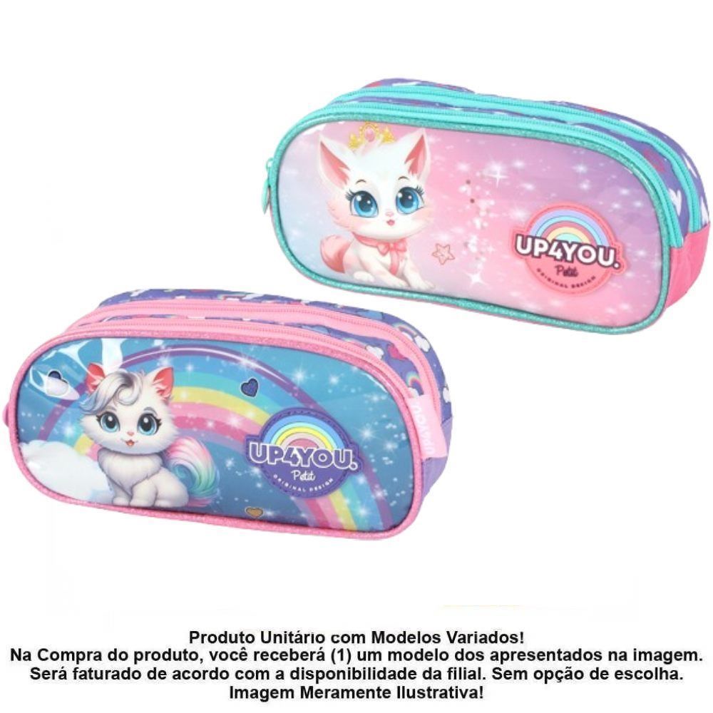 Estojo Duplo Infantil Up Petit Luxcel - Sortido