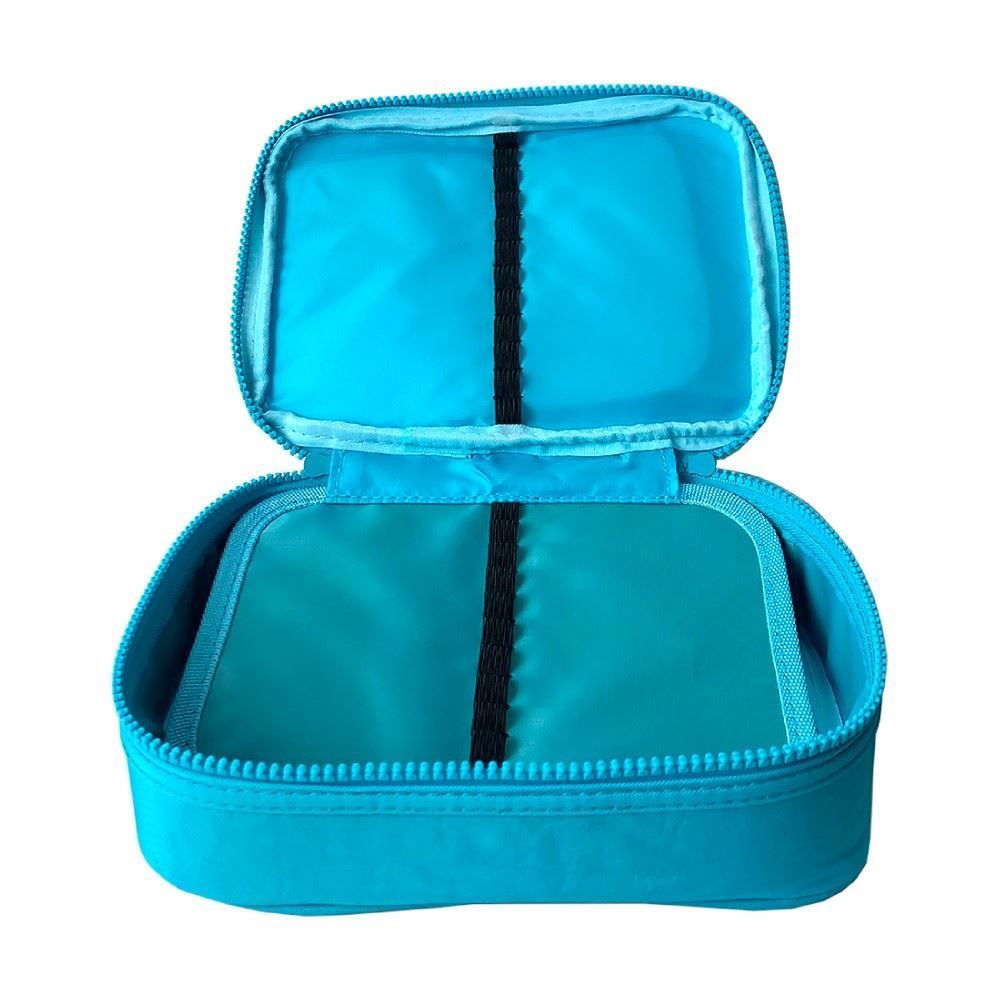 Estojo Escolar Liso Azul Viniforte - Retangular