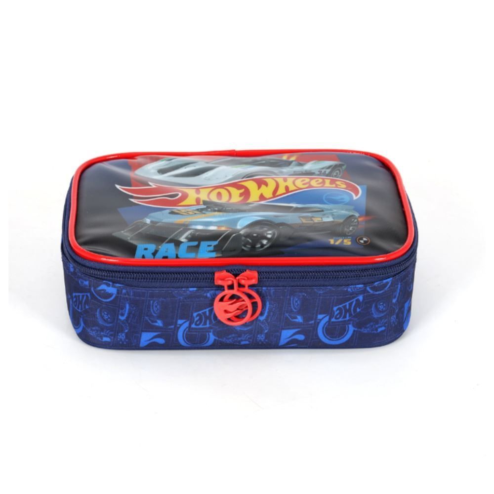 Estojo Retangular Infantil Hot Wheels Luxcel - Sortido