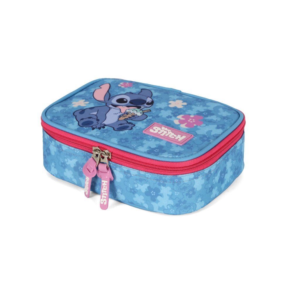 Estojo Retangular Infantil Stitch Flower Luxcel - Sortido