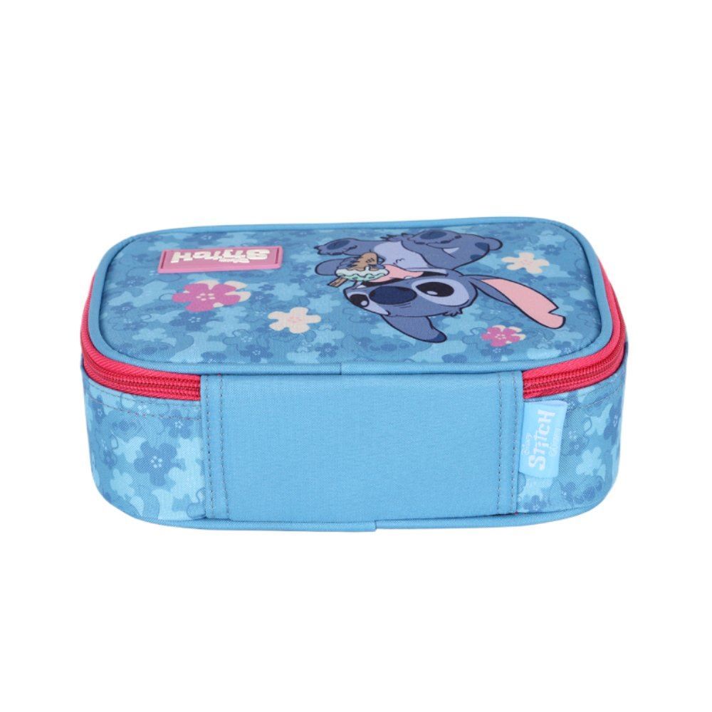 Estojo Retangular Infantil Stitch Flower Luxcel - Sortido