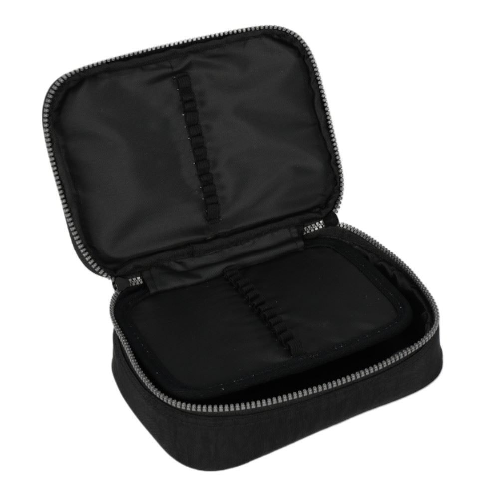 Estojo Retangular Juvenil Crinckle Luxcel - Preto 