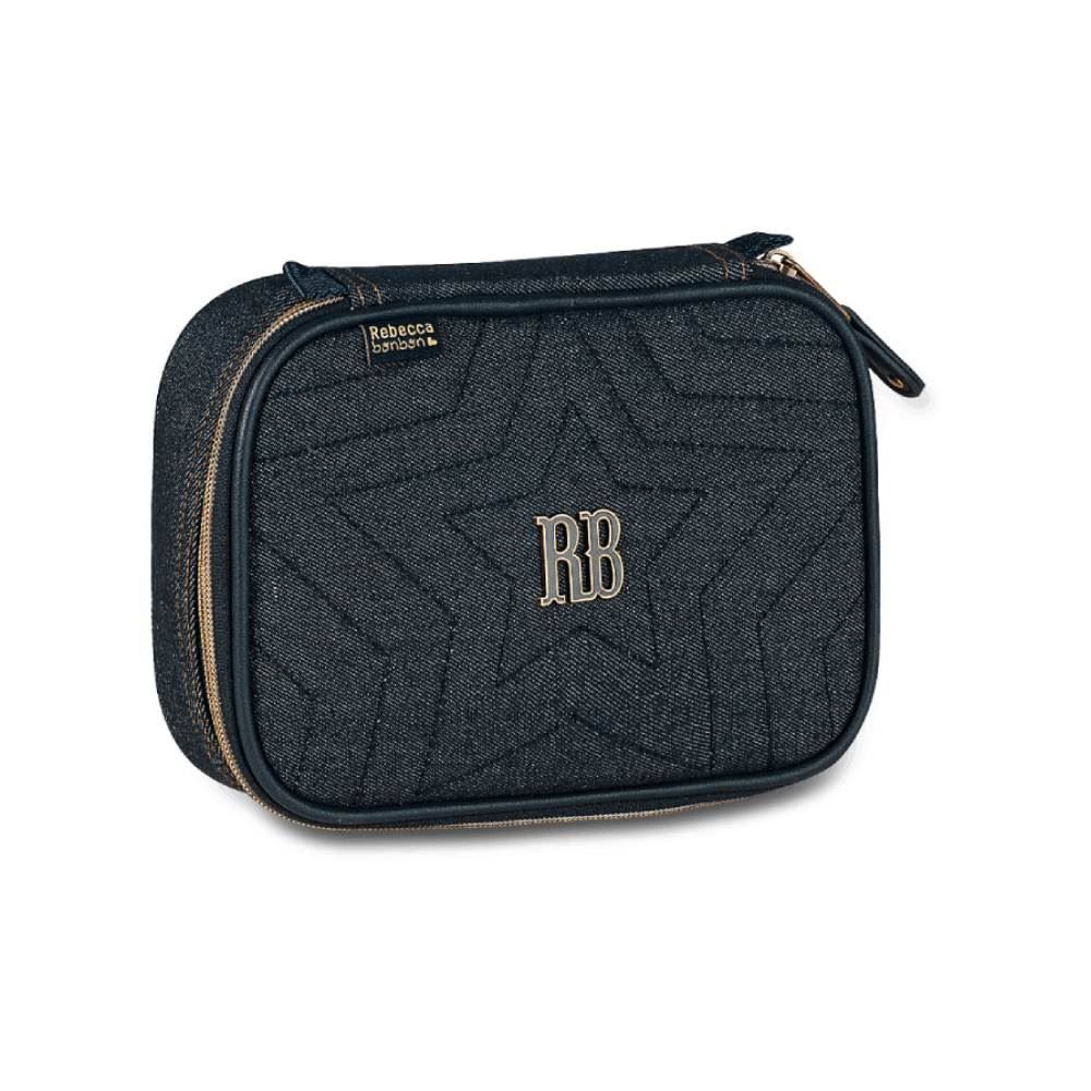 Estojo Retangular Juvenil Rb Jeans Clio Style - Preto 