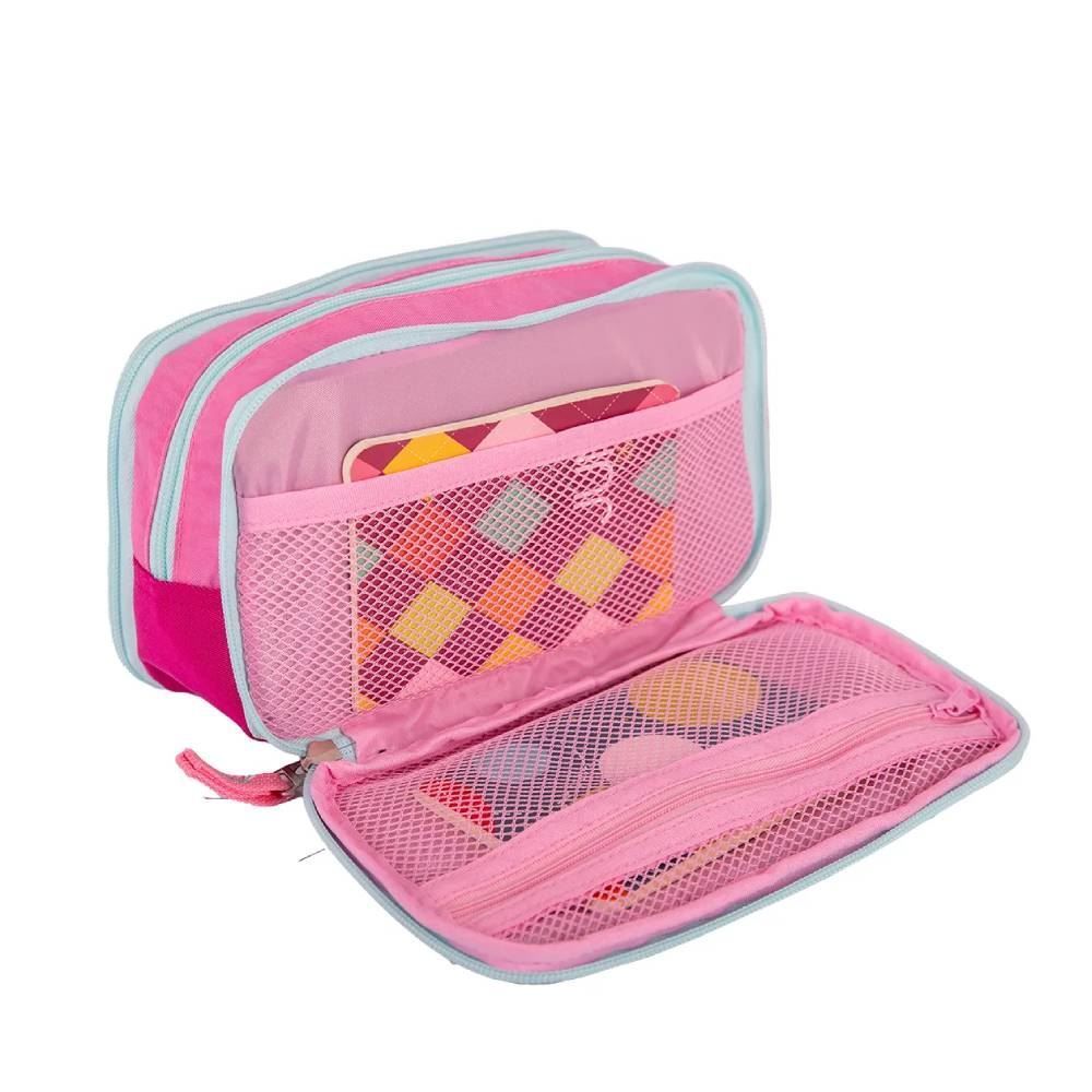 Estojo Triplo Crinkle Double Rosa Sestini - 076156-94