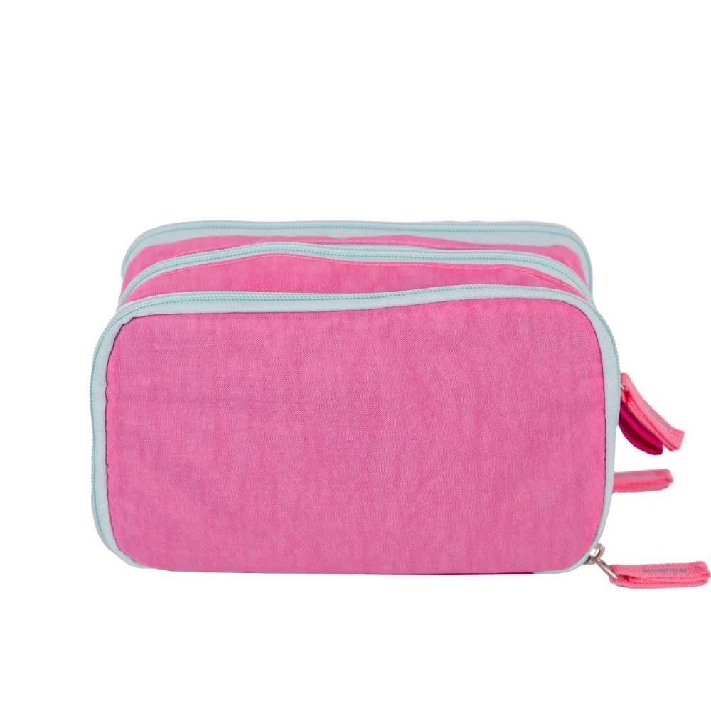 Estojo Triplo Crinkle Double Rosa Sestini - 076156-94