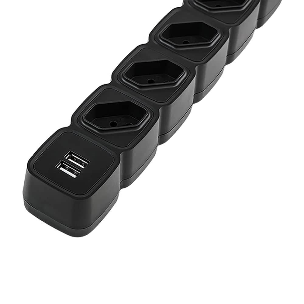 Extensão Protetor Eletrônico Intelbras 4 Tomadas 2 Usb Epe204 - Bivolt