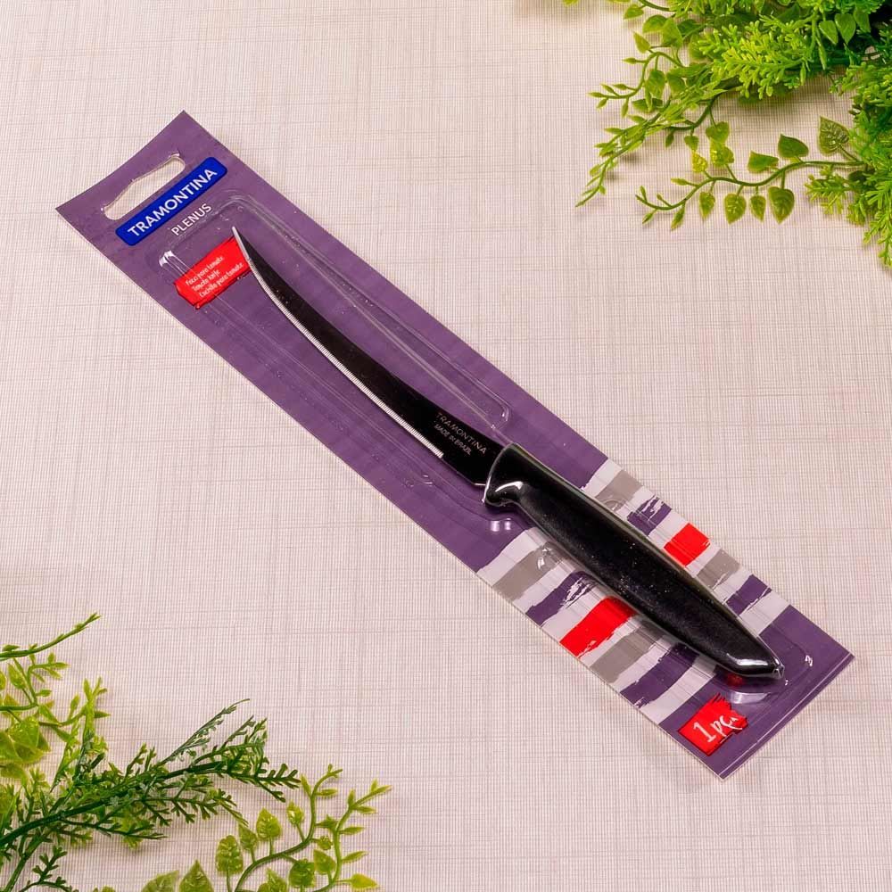 Faca para Tomate Inox Plenus Tramontina - Preto