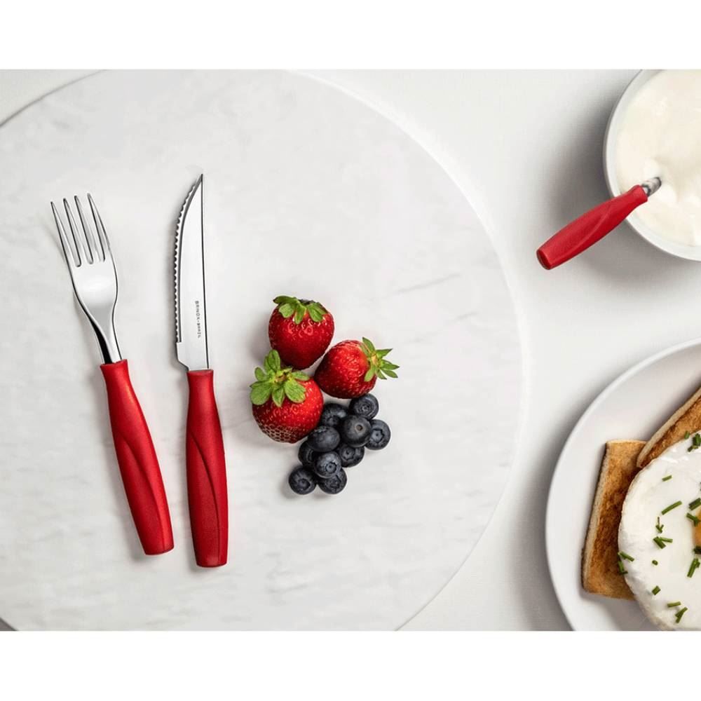 Faqueiro 24 Peças Itaparica Brinox - Vermelho